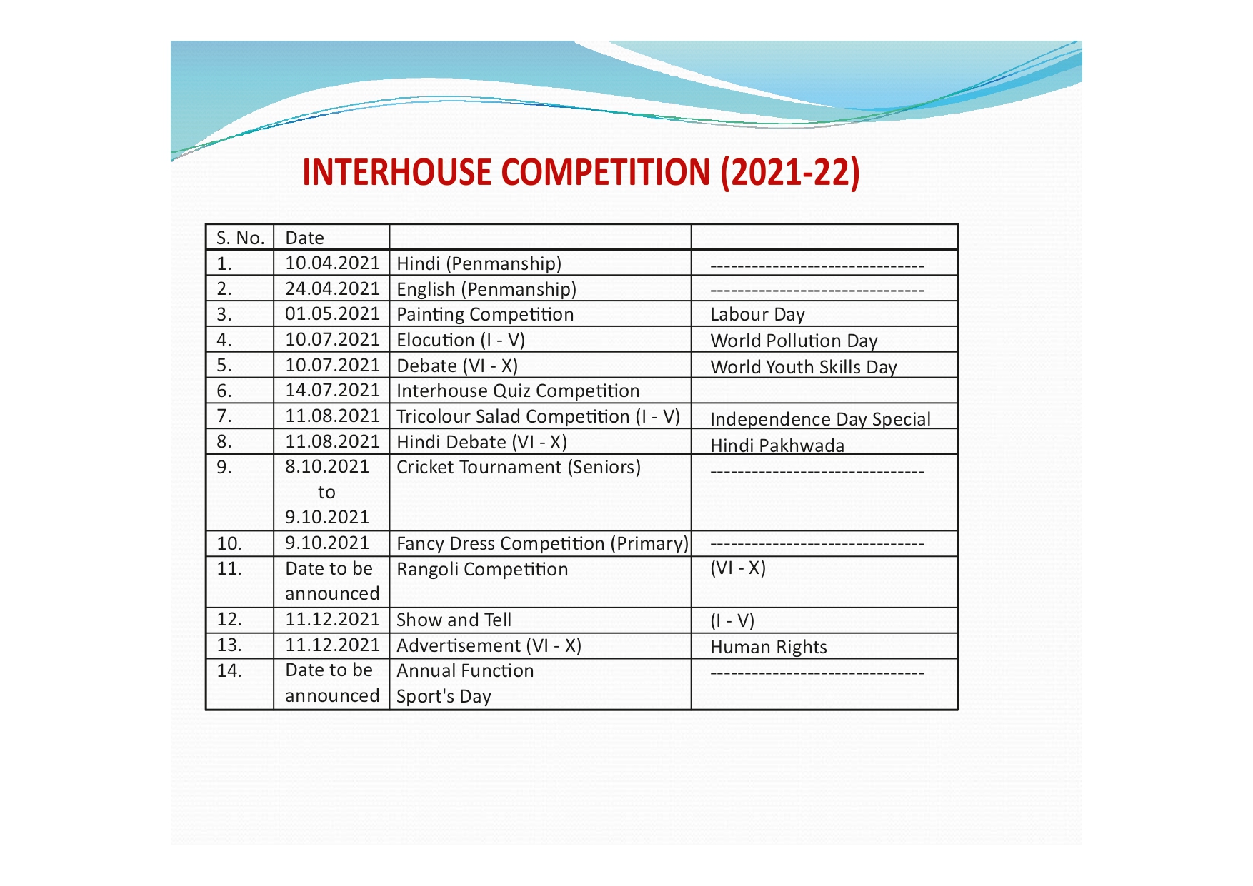 Interhouse Competition 49